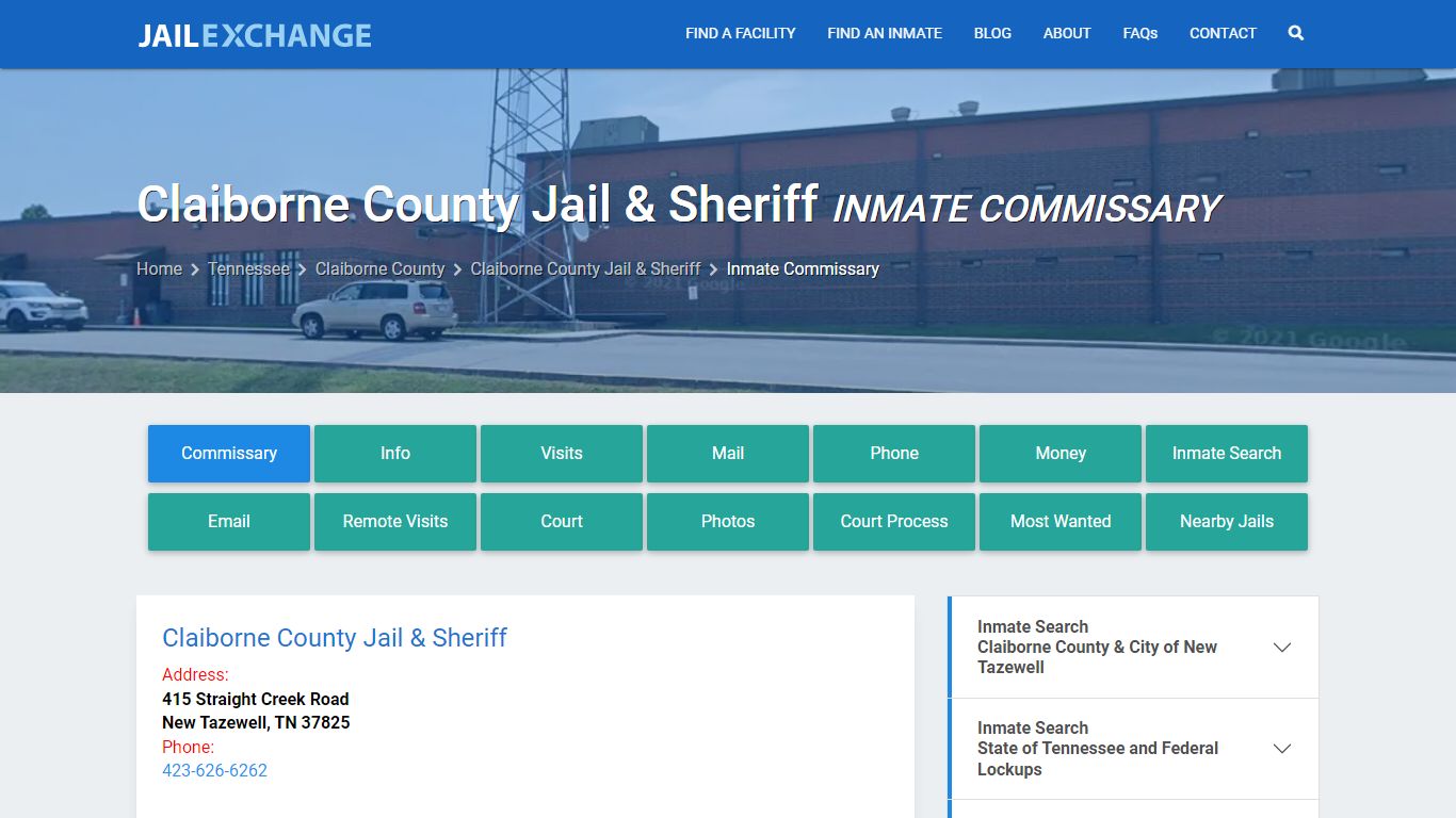 Claiborne County Jail & Sheriff Inmate Commissary