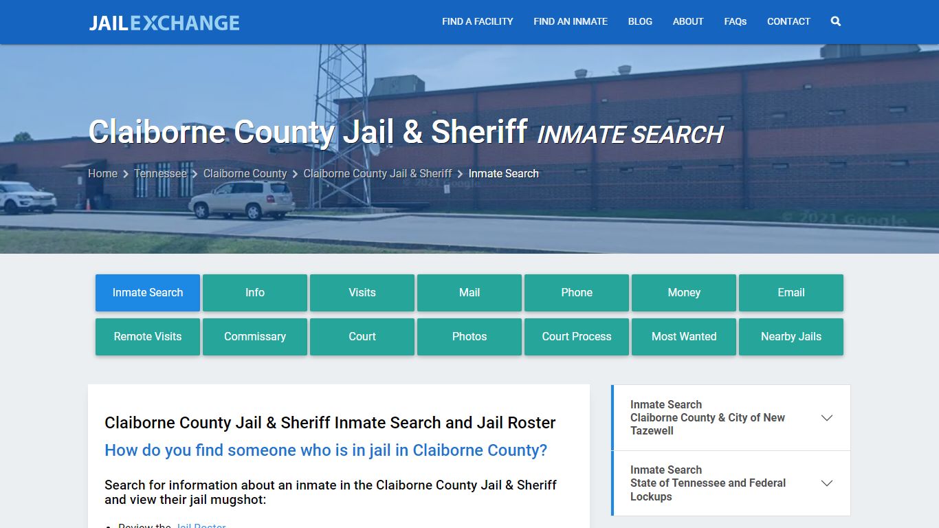 Claiborne County Jail & Sheriff Inmate Search - Jail Exchange