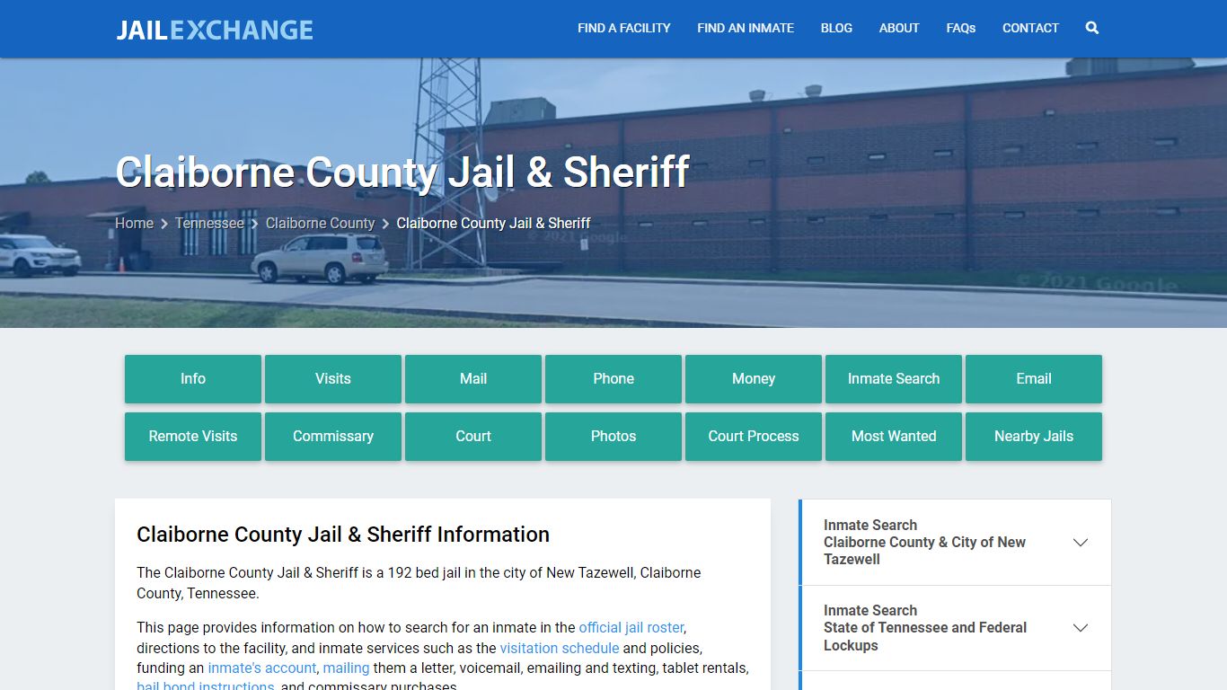 Claiborne County Jail & Sheriff, TN Inmate Search, Information